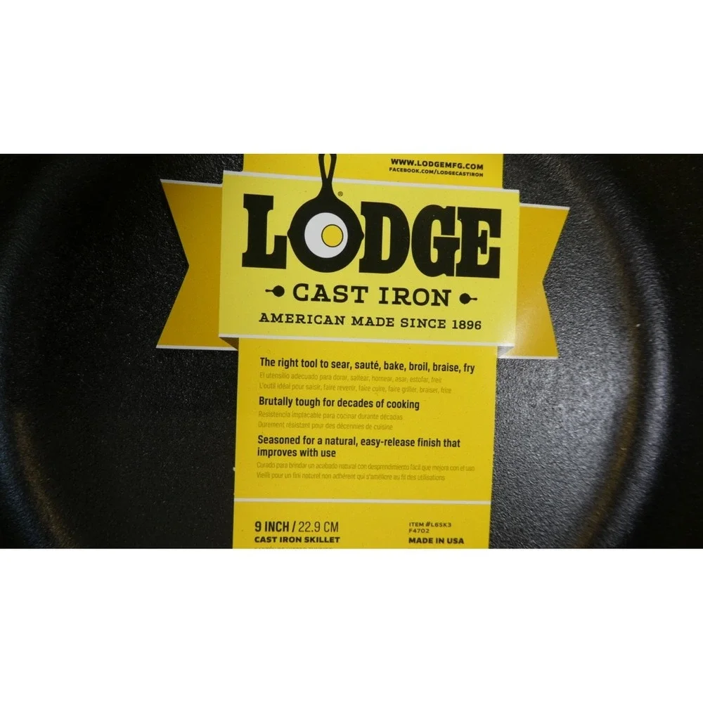 Lodge New with Tag 9-Inch Cast Iron Skillet